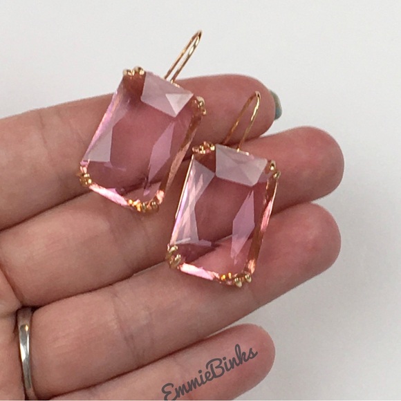 New For Love and Lemons Flirty Pink Drop Earrings - Picture 7 of 10